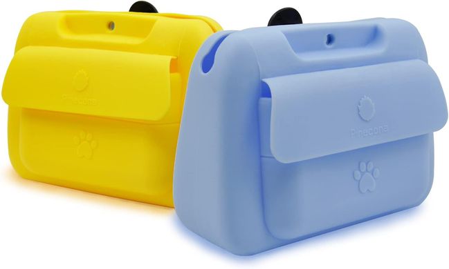 Силиконовая сумка для лакомств собак PINECONA с магнитной застежкой, Жёлтый