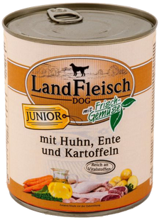LandFleisch Junior mit Huhn, Ente und Kartoffeln (курица, утка, картофель) 800 г