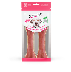 Ласощі для собак Dokas - Жувальні кісточки з качкою 2х15 см, качка, яловичина, 130 г