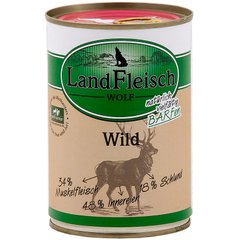 Консервы для собак Landfleisch Dog Wolf Wild с дичью, 400 г