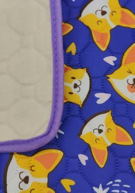 Многоразовая пеленка для собак Pelushka Cute Corgi без противоскользящего покрытия, 40х60 см