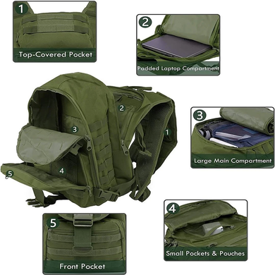 Тактичний рюкзак ChenHao CH-059 Green