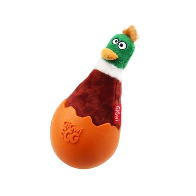 Іграшка для Собак Gigwi Egg Качка Неваляшка з пищалкою 14 см
