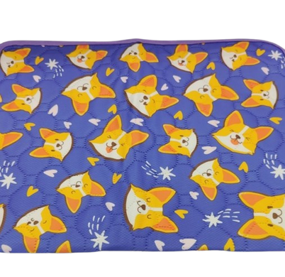 Многоразовая пеленка для собак Pelushka Cute Corgi без противоскользящего покрытия, 40х60 см