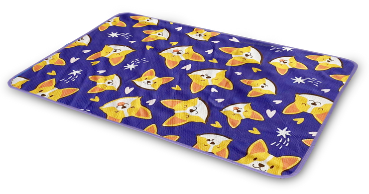 Многоразовая пеленка для собак Pelushka Cute Corgi без противоскользящего покрытия, 40х60 см