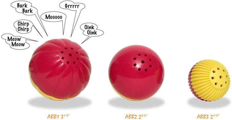 Интерактивная игрушка-мяч для собак Pet Qwerks Animal Sounds Babble Ball, Large