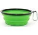 Силіконова складна дорожня миска Derby Food Grade TPE Collapsible Dog Bowl, Зелений, 350 мл