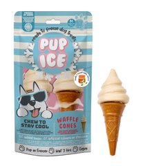 Мороженое для собак Pup Ice Waffle Cones Vanilla & Peanut Butter M 2 шт., 110 г, 2 шт., Medium