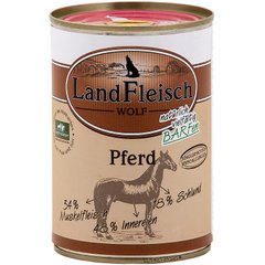 Консервы для собак Landfleisch Dog Wolf Pherd с кониной, 400 г