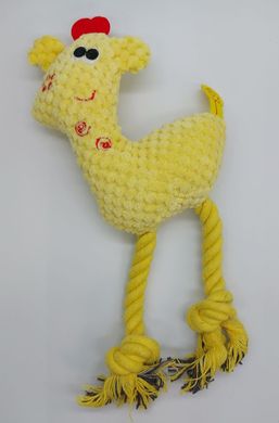 М'яка іграшка Олень з мотузками для собак, Жовтий