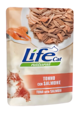 Вологий корм для котів LifeNatural Тунець з лососем (tuna with salmon), 70 г, 70 г