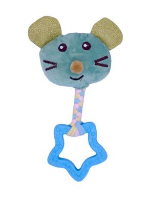 М'яка іграшка Мишка з зірочкою і кіскою, Зелений, 1 шт.