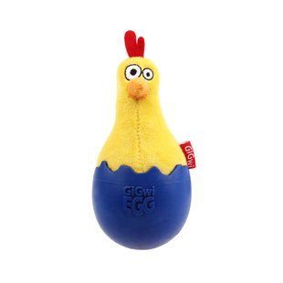Игрушка для Собак Gigwi Egg Ципленок Неваляшка с Пищалкой 14 см