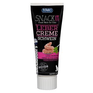 Крем-лакомство для котов Dr.Clauder's Snack IT Liver Cream Pork со свининой, свинина, 75 г