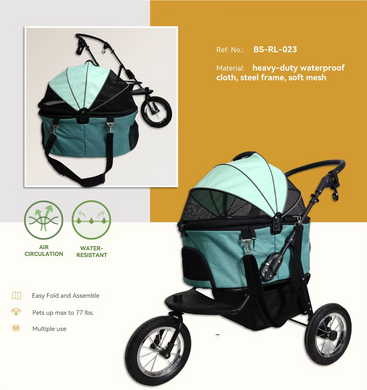 Коляска для домашніх тварин (до 35 кг) Bestopet (Люпосанчик) BS-RL-23 Mint Green