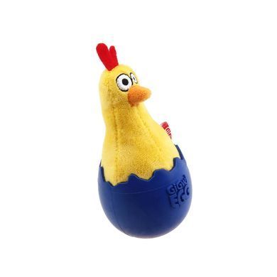 Игрушка для Собак Gigwi Egg Ципленок Неваляшка с Пищалкой 14 см