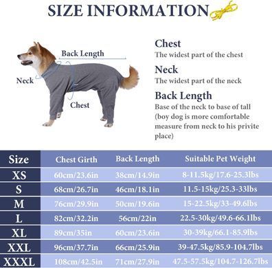 Піжама для собак Wan Talk Comfortable High Elastic Dog Pajamas, 38 см, 60 см, XS