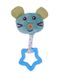 Мягкая игрушка Мышка со звездочкой и косичкой, Зелёный, 1 шт.