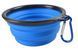 Силіконова складна дорожня миска Derby Food Grade TPE Collapsible Dog Bowl, Синий, 350 мл