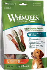 Натуральные лакомства для зубов собак WHIMZEES Dental Treats Toothbrush, 6 шт., L