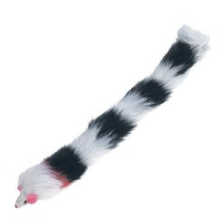 Игрушка-мышка с длинным меховым хвостом для кошек Flamingo MOUSE MULTICOLOR, 30 cм