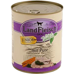 LandFleisch консерви для цуценят з м'ясом індички і свіжими овочами, 800 г
