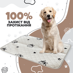 Многоразовая пеленка для собак Люпосанчик light grey (от производителя ТМ EZWhelp), 40х60 см
