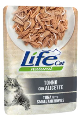 Влажный корм для котов LifeNatural Тунец с анчоусами (tuna with whitebait), 70 г, 70 г