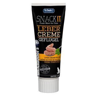 Крем-лакомство для котов Dr.Clauder's Snack IT Liver Cream Poultry с домашней птицей, курица, 75 г