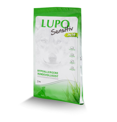 Гіпоалергенний сухий корм Lupo Sensitiv 24/10 для активних собак, 15 кг, Упаковка виробника, Сухий корм, Заводська
