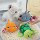 Мягкая игрушка для собак з канатом Derby Squeaky&Funny Sea ​​Creatures, Оранжевый
