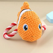 Мягкая игрушка для собак з канатом Derby Squeaky&Funny Sea ​​Creatures, Оранжевый