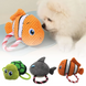 Мягкая игрушка для собак з канатом Derby Squeaky&Funny Sea ​​Creatures, Оранжевый