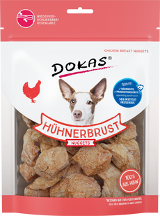 Лакомство для собак Dokas - Наггетсы из куриной грудки, курица, 110 г