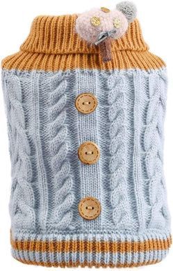 Вязаный свитер Derby Classic Dog Winter Sweater Blue для собак, кошек, щенков, 18-20 см, 26-28 см, 19-21 см, XS