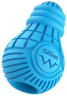 Іграшка для собак GiGwi Bulb гумова лампочка, Блакитний, Small