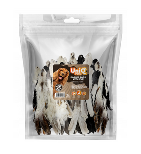 Лакомство для собак UniQ PETS Ушки кролика с мехом 1 кг