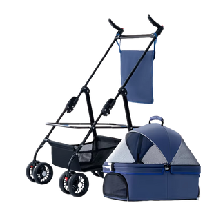 Коляска для кошек и собак Bestopet (Люпосанчик) BS-RL-20 Blue 3in1 со съемной переноской