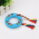 Жувальна іграшка-кільце з канатом для собак Derby Round Dog Ring Toy, Блакитний