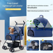 Коляска для котів і собак Bestopet (Люпосанчик) BS-RL-20 Blue 3in1 зі знімною переноскою