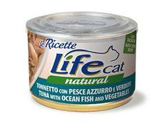 Консерва для котов LifeNatural Тунец с океанической рыбой и овощами (tuna with ocean fish and vegetables), 150 г, 150 г