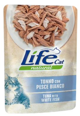 Влажный корм для котов LifeNatural Тунец с белой рыбой (tuna with white fish), 70 г, 70 г