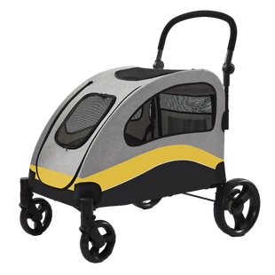 Коляска для домашних животных (до 60 кг) Bestopet (Люпосанчик) BS-RL-10 Grey-Yellow