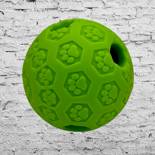 Іграшка-м'яч для собак Derby Dog Paw Squeaky Chewing Ball, Зелений, Small