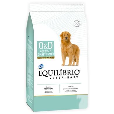 Лечебный корм Equilibrio Veterinary Dog Obesity & Diabetic для собак страдающих от ожирения и диабета 2 кг