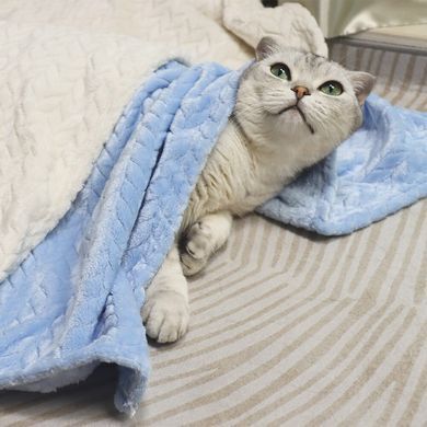 Плед для домашніх тварин Soft Warm Fluffy Pet Blanket, Темно-синій, 70х100 см