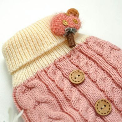 Вязаный свитер Derby Classic Dog Winter Sweater Pink для собак, кошек, щенков, 18-20 см, 26-28 см, 19-21 см, XS