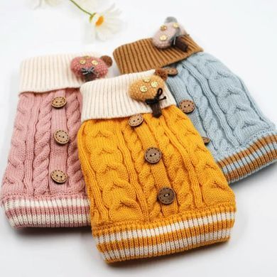 Вязаный свитер Derby Classic Dog Winter Sweater Pink для собак, кошек, щенков, 18-20 см, 26-28 см, 19-21 см, XS