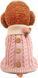 Вязаный свитер Derby Classic Dog Winter Sweater Pink для собак, кошек, щенков, 18-20 см, 26-28 см, 19-21 см, XS