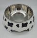 Меламиновая миска с чашей из нержавеющей стали Derby AH005 Cows, S, 150 мл, 10.5x14x4 см